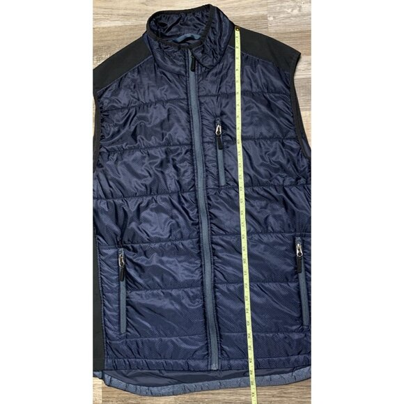 Legendary Anglers Mens XL Topwater Navy Blue Quilted Puffer Vest Zipper Pockets - Picture 10 of 13